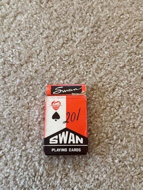 Vintage Swan 201 Playing Cards - Red & White Deck